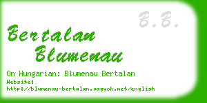 bertalan blumenau business card